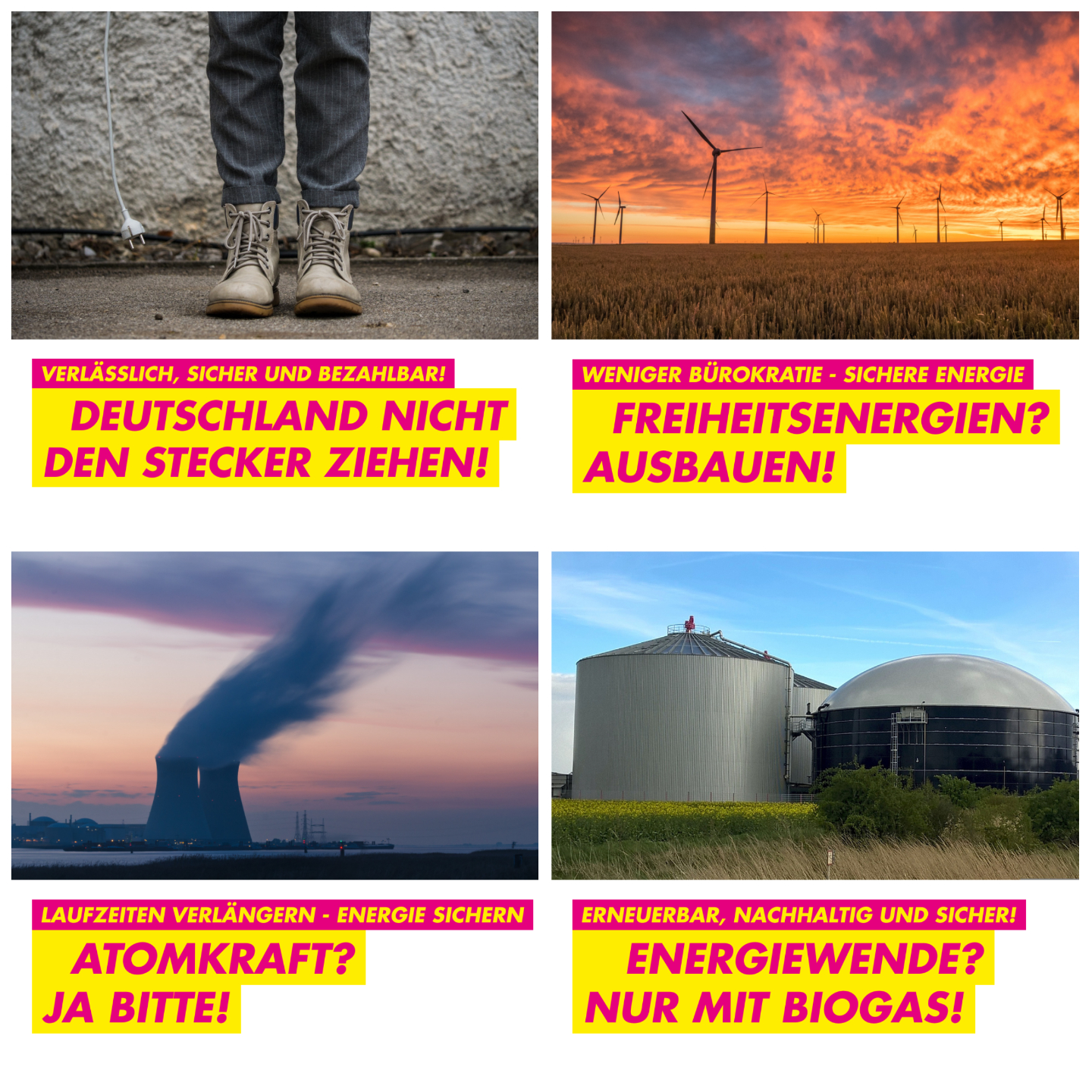 Collage Energiekrise